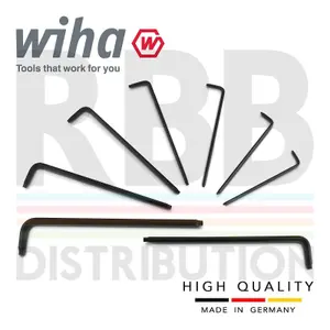 Wiha Torx L-key Allen 8pcs Set T9 To T40 With Holder Black oxidised 34736