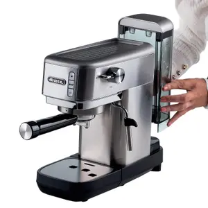 Ariete 1380 Metal Slim Barista Espresso Coffee Maker Machine & Milk Frother