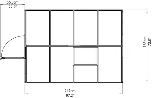 Palram - Canopia Mythos Silver 6x8 Greenhouse