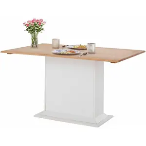 Rosa Dining Table White / 75cm H x 90cm W x 140cm L