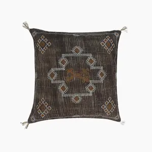 Heritage Chic Cushion - Linen/Cotton - L50 x W50 x H1 cm - Brown