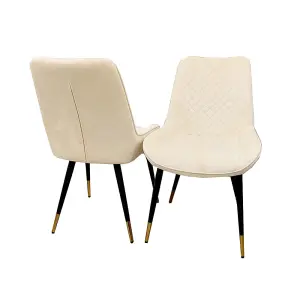 Luna Velvet Crossed Stitch Dining Chair