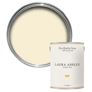 Laura Ashley Primrose White Matt Emulsion paint, 5L