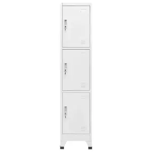 Berkfield Locker Cabinet with 3 Compartments 38x45x180 cm