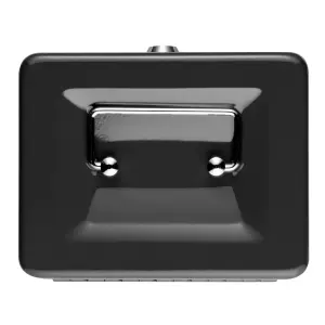 Hardys Metal Cash Box Money Bank Deposit Steel Tin Security Safe Petty Key Lockable - 6" Black