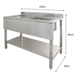 Stainless Steel Catering Sink - Left Hand Drainer