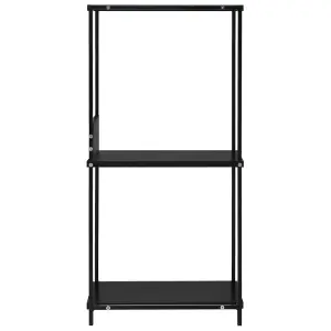 Berkfield Small Straight Book Shelf Black 33.5x39.6x79.7 cm Engineered Wood