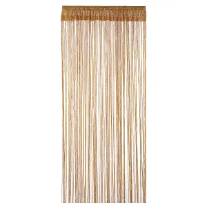 String Curtain Panel Spaghetti Tassel Curtain, 200cm x 90cm - Gold