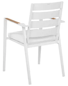 Set of 6 Garden Chairs TAVIANO Metal White