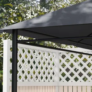 Outsunny 3 x 4m Gazebo Canopy Replacement Gazebo Roof Cover, Dark Grey