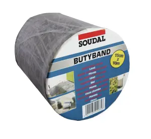 Soudal Butyband Flashing Tape Self Adhesive Butyl Tape W(100mm) L(10m)