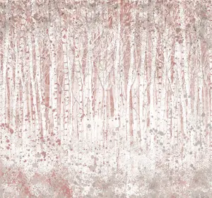 Art For the Home Painterly Woods Pink Print To Order Fixed Size Mural