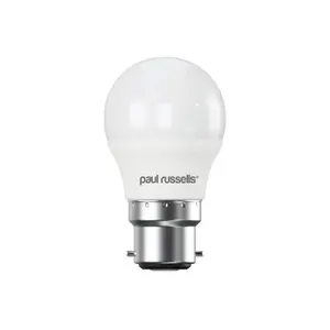 paul russells LED Golf Dimmable Bulb Bayonet Cap BC B22, 5.5W 470Lumens G45, 40w Equivalent, 2700K Warm White Light