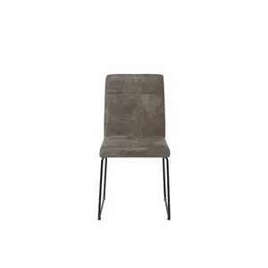 Davina Upholstered Dining Chair (Set of 2) Dark Brown