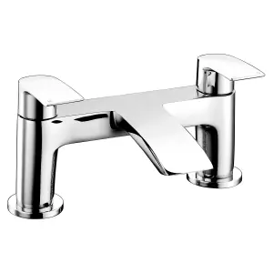 RAK Curve Polished Chrome Modern Bath Filler Mixer Tap Solid Brass