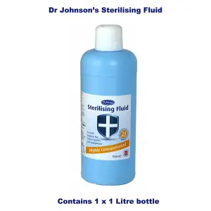 Dr Johnson's Sterilizing Fluid Highly Concentrated 1l - Pack of 3