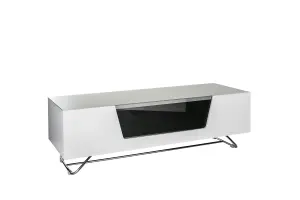 Chromium TV-Stand with 1 Flap White CRO2-1200CB-WHT