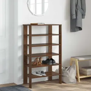 Berkfield Shoe Rack Brown Oak 61x32x105 cm Engineered Wood