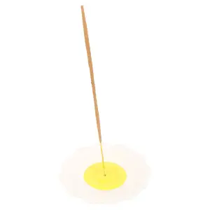 Something Different Daisy Incense Holder White/Yellow (One Size)