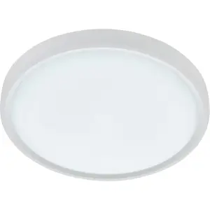 Semi Flush Bathroom Ceiling Light - 24W CCT LED Module - 330mm Diameter - Opal