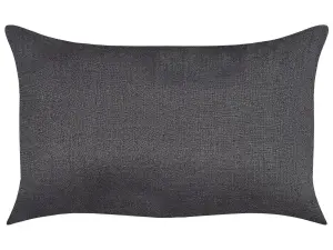 Set of 2 Cushions BANORI Linen 30 x 50 cm Solid Black