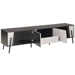 Beliani Modern TV Stand Light Grey BLACKPOOL