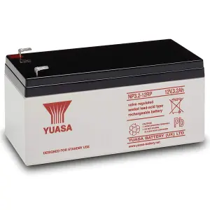 Yuasa NP3.2-12 12V 3.2Ah Lead Acid Battery for Vehicles