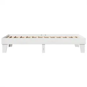 Berkfield Bed Frame without Mattress White 100x200 cm Solid Wood Pine