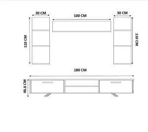 MILANO TV Entertainment Cabinet, Walnut