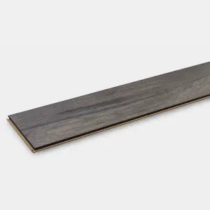 GoodHome Shildon Dark grey Dark wood effect Laminate Flooring, 1.76m²