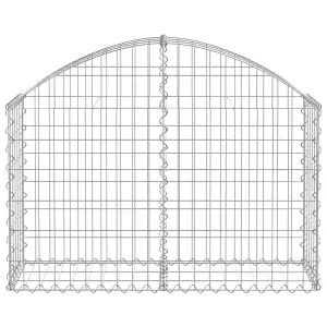 Berkfield Arched Gabion Basket 100x30x60/80 cm Galvanised Iron