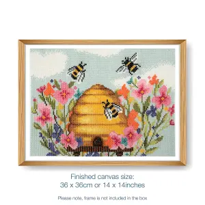 XSTITCH MODERN BEE - Counted Cross Stitch Kit: Large: Modern Bee - Trimits