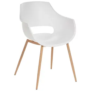 Beliani Minimalist Set of 4 Chairs MILLERS White