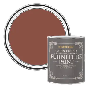 Rust-Oleum Fire Brick Satin Furniture Paint 750ml