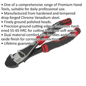 190mm High Leverage Side Cutters - Precision Cutting Edges - Corrosion Resistant