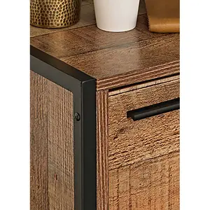 Leola 1 Drawer Bedside Table Brown