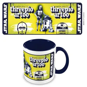 Star Wars: The Clone Wars Threepio Artoo Ceramic Mug Dark Blue/Yellow (One Size)