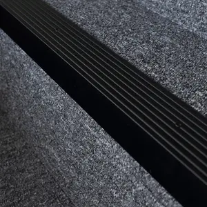 Anodised aluminium anti non slip stair edge nosing trim 900mm x 65mm x 42mm a32 black