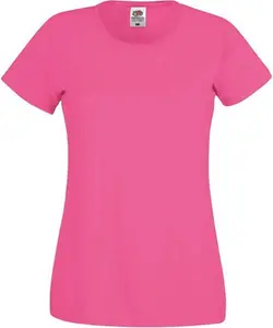 Fruit Of The Loom Ladies' Original T-Shirt 61420 Fuchsia XS Colou