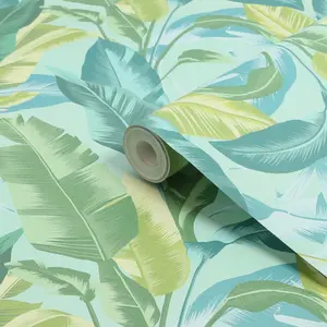 Envy Leaf It Out Midnight Tropical Smooth Wallpaper