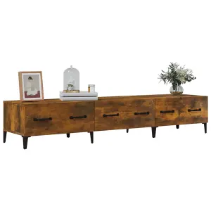 Berkfield TV Cabinet Smoked Oak 150x34,5x30 cm Engineered Wood