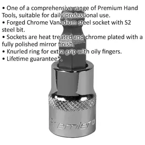 High-Quality 9mm Ball-End Hex Socket Bit with 3/8" Drive for Versatile Wrench Applications