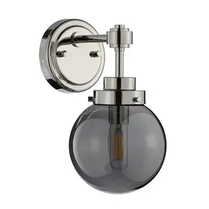 Wall Light Sconce Highly Polished Nickel Finish LED E14 8W LED Bulb