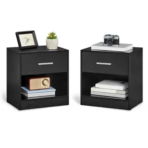 Meraya Bedside Table (Set of 2) Classic Black