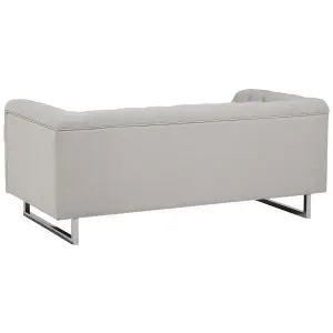 2 Seater Fabric Sofa Beige VISSLAND