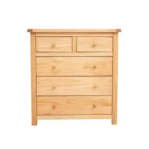 Lugo 5 Drawer Chest of Drawers Wood Knob