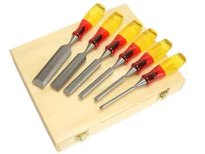 Irwin Marples M373 Bevel Edge Chisel Set with Splitproof Handles - 6 Piece