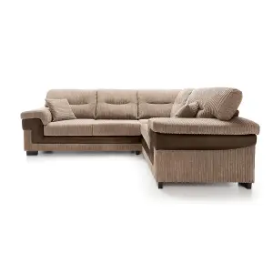 Samson Corner Sofa in Brown Right Facing