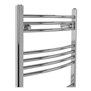 Right Radiators 750x600 mm Bathroom Curved Heated Towel Rail Radiator Warmer Ladder Chrome