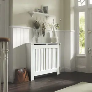 Kensington Medium White Radiator cover 900mm(H) 1195mm(W) 200mm(D)